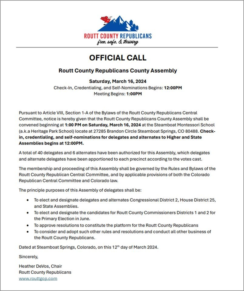 Routt county assembly routt county republicans