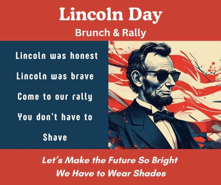 Lincoln Day Image with Burma Shave type jingle